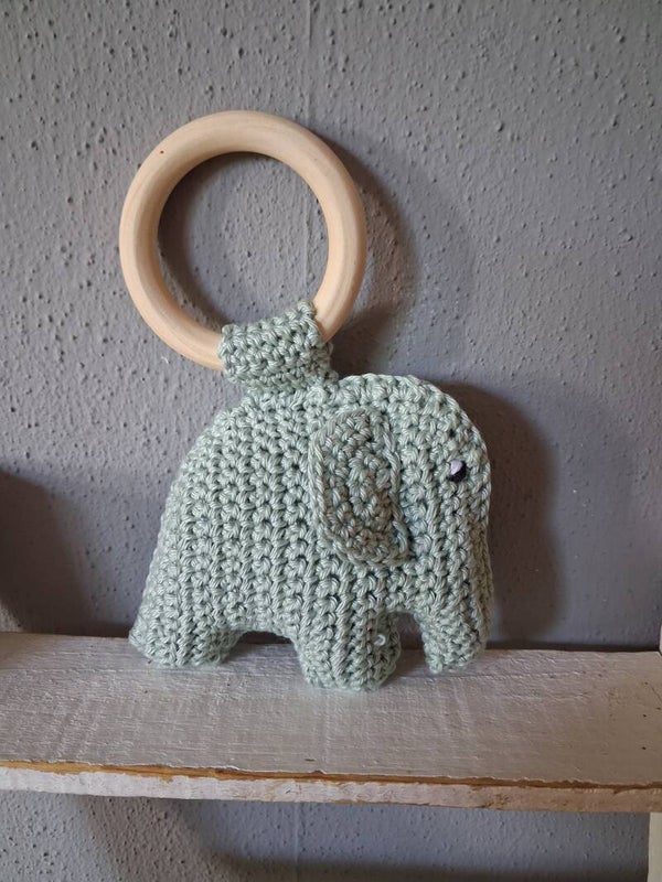 Bijtring olifant grijsgroen