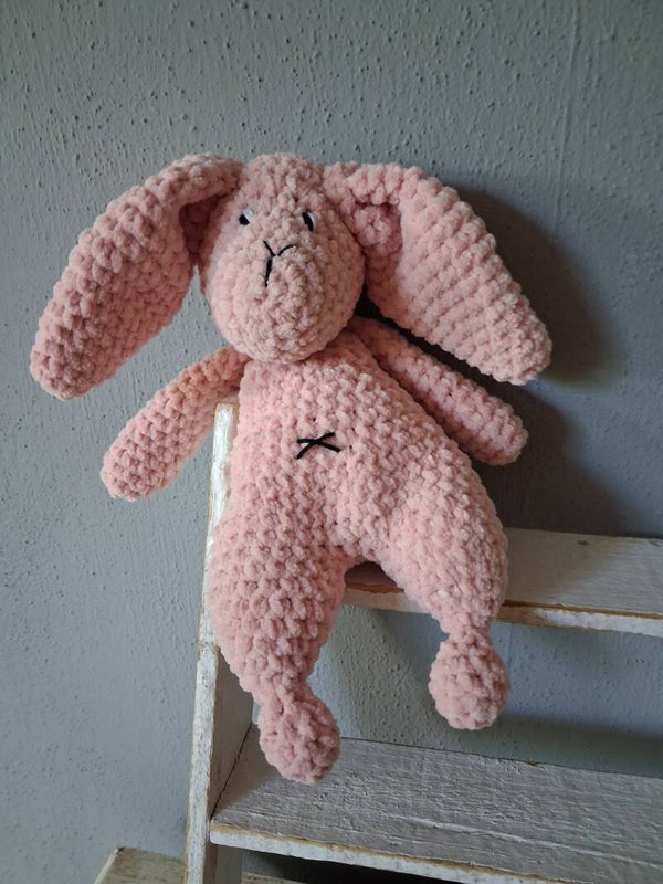 Newborn knuffel konijn licht roze