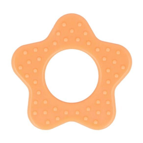 Opry bijtring ster met noppen 65 mm terra cotta