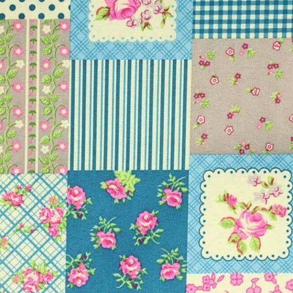 Tissu de marie stof  97120-2 blauw