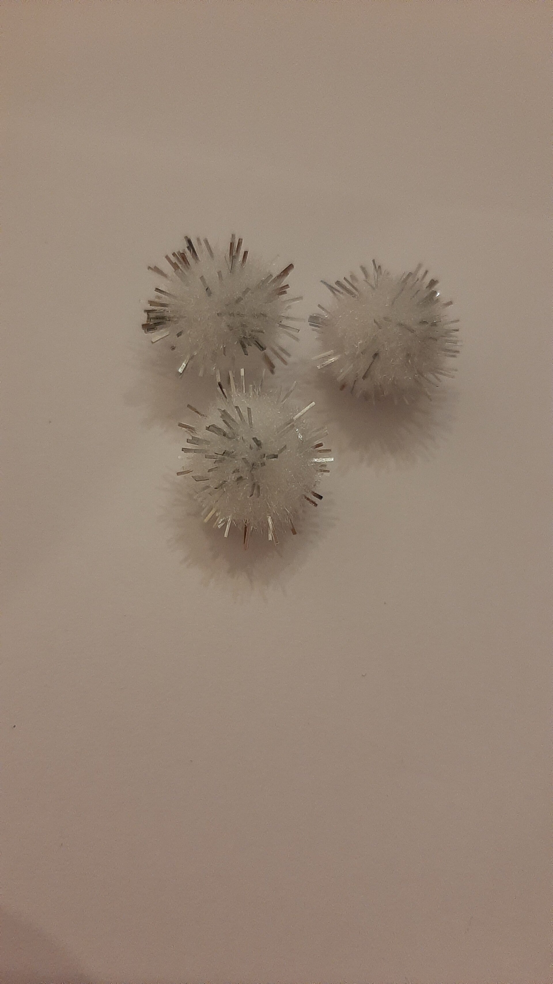 Pompom zilver 10 mm