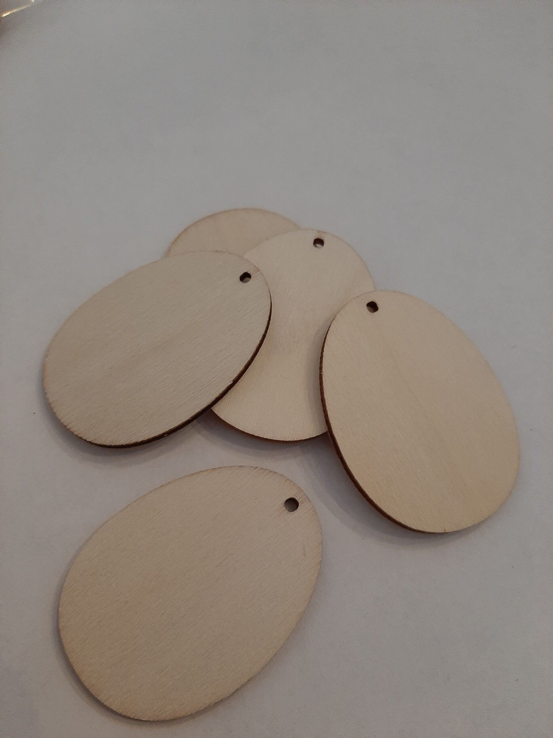 Houten platte eieren 50 mm