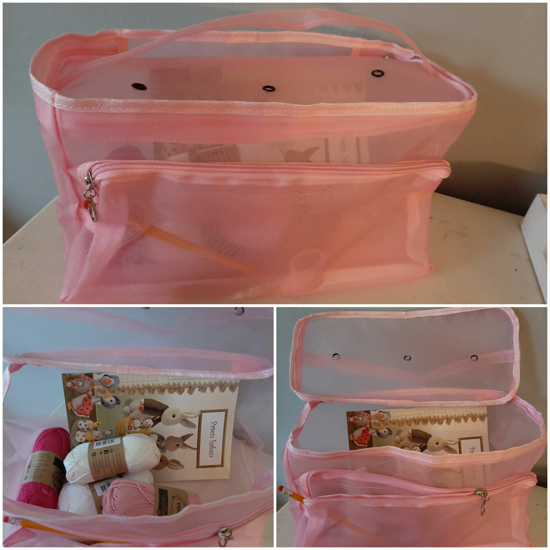 Haaktas rechthoekig roze