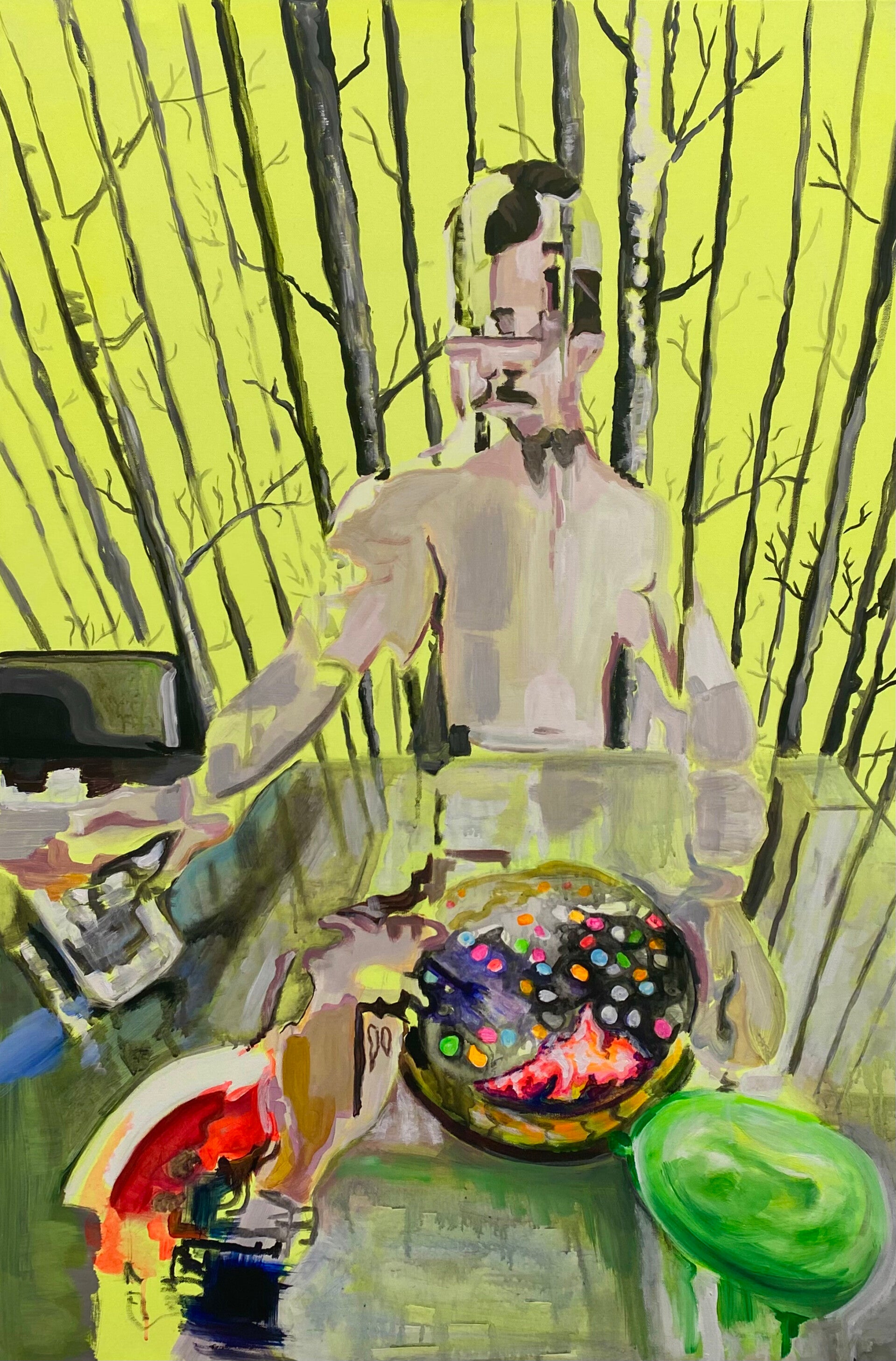 "The glitch" Artist:Asteria,2022, mixed media