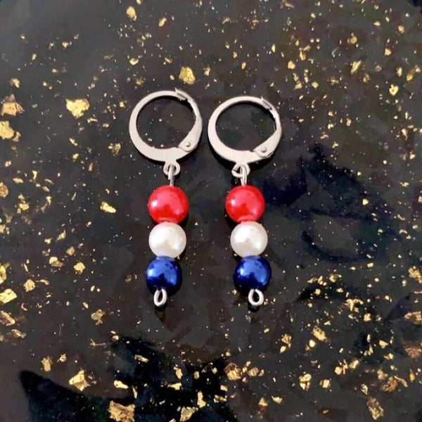 Koningsdag oorbellen rood wit blauw