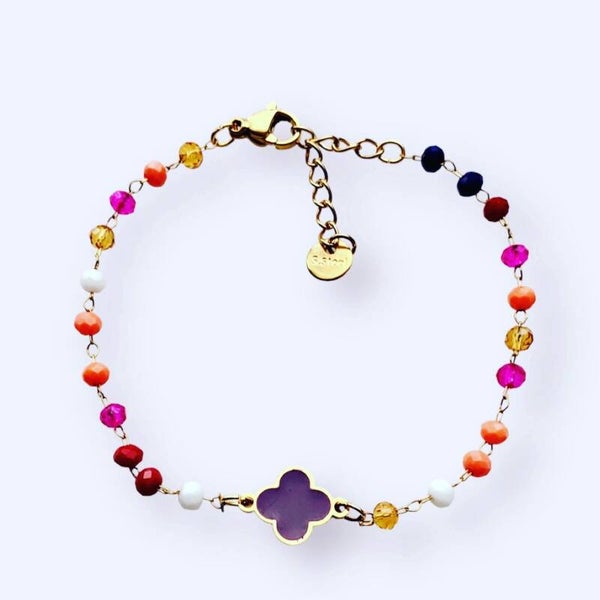 Multicolor Clover armband