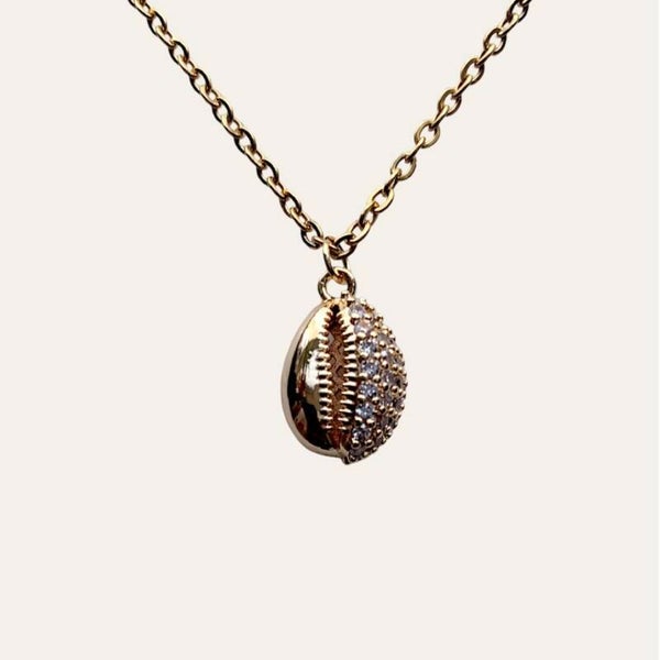 Trendy stainless steel schelp ketting