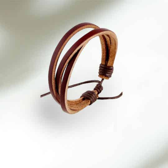 Lederen heren armband
