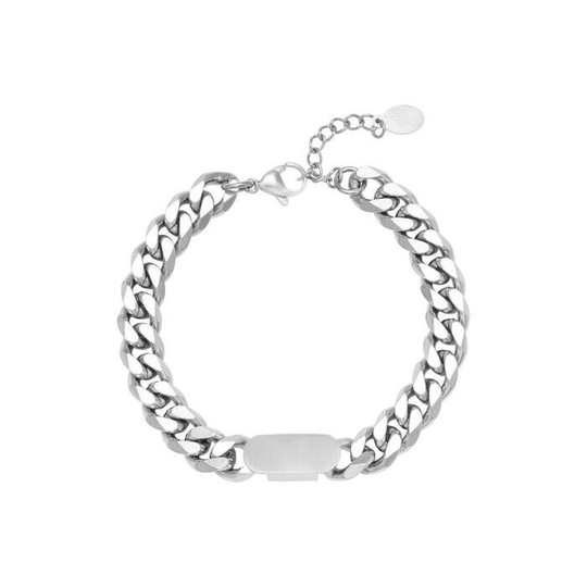 Stainless steel zilveren armband