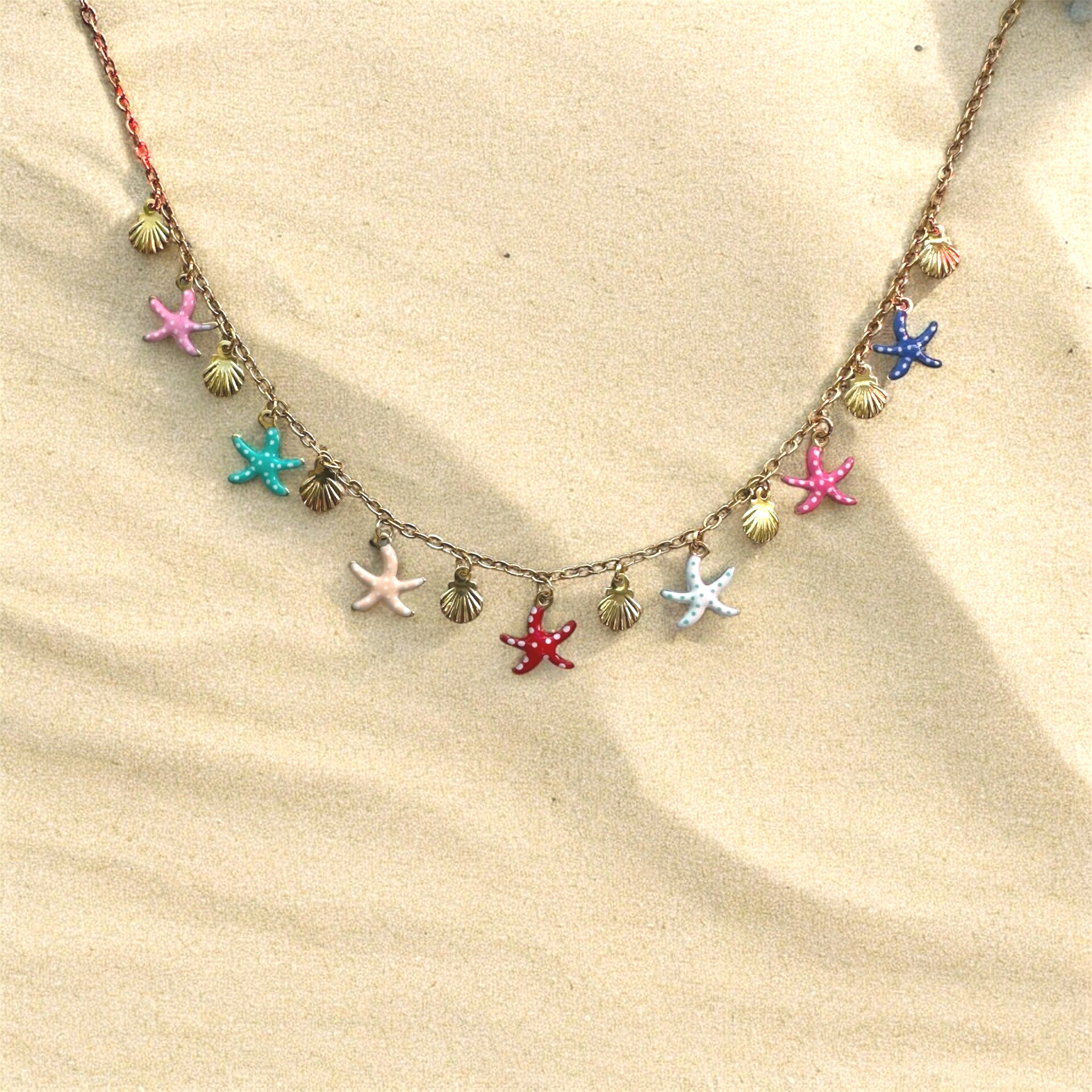 Ketting met mini zeesterren