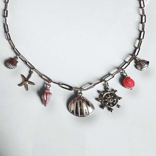 Sea bedelketting zilver
