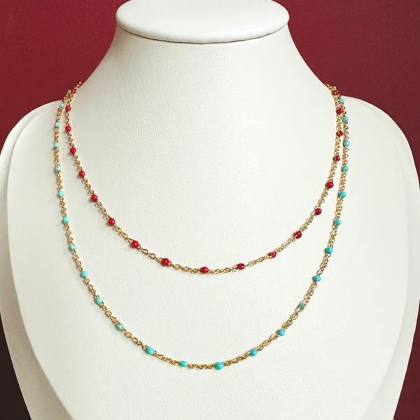 Stainless steel bolletjes ketting