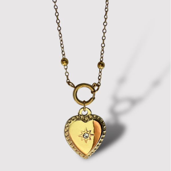 Ketting heart zirkonia