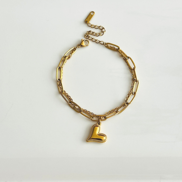 Dubbele armband met hartje