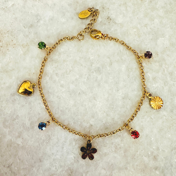 Minimalistische armband met bedels