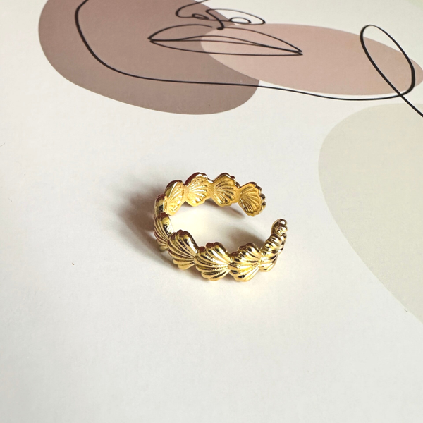Shell ring goud