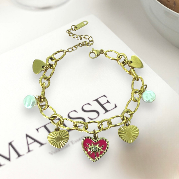 Hartjes bedelarmband