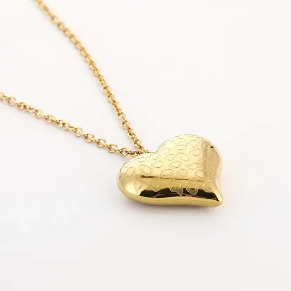 Big Leopard hart ketting