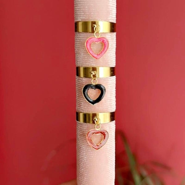 Stainless Steel ring met hart bedel