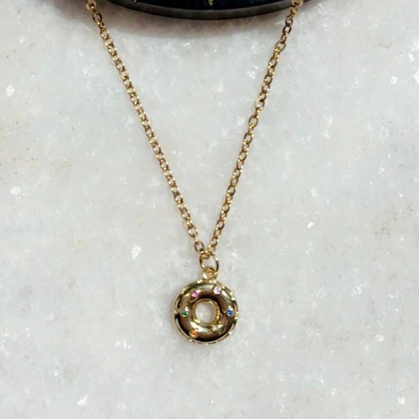 Stainless steel donuts ketting