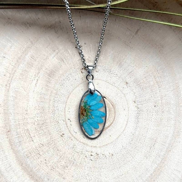Stainless Steel ketting bloem