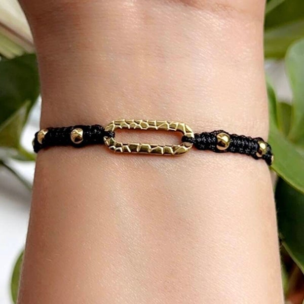 Uniek black gold armband