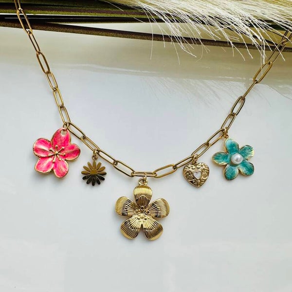 Trendy Flower Schakelketting
