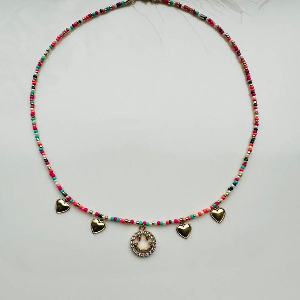Smiley kralen ketting