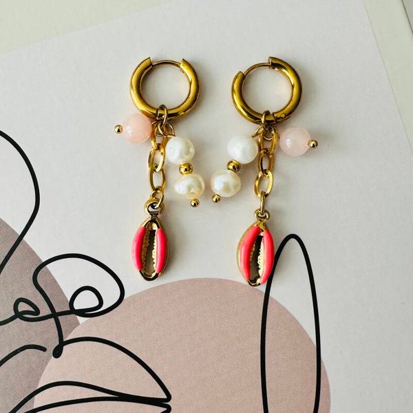 Oorbellen met schelpjes