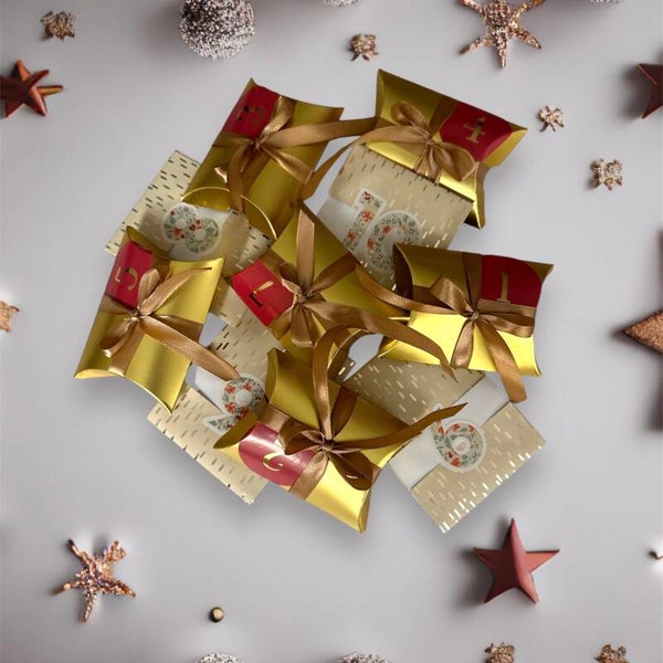 Adventskalender star goud