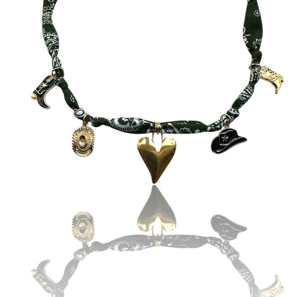 Western Bandana ketting met bedels
