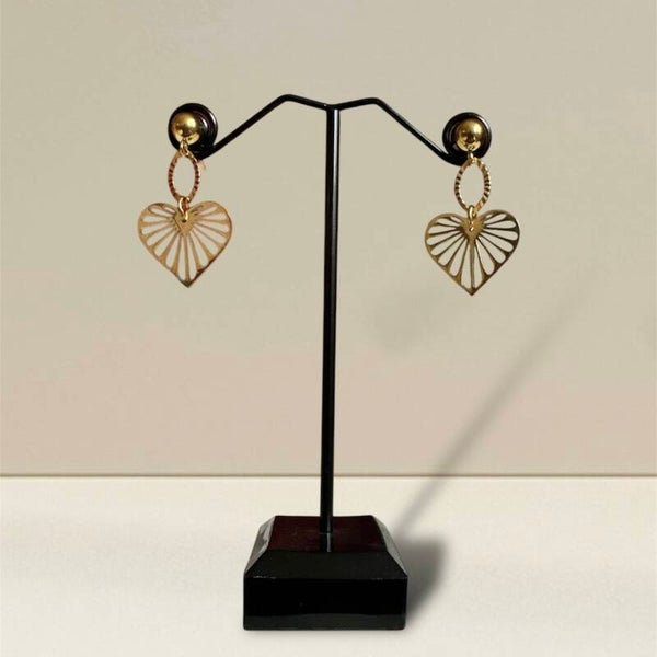 Lovely heart oorbellen goud