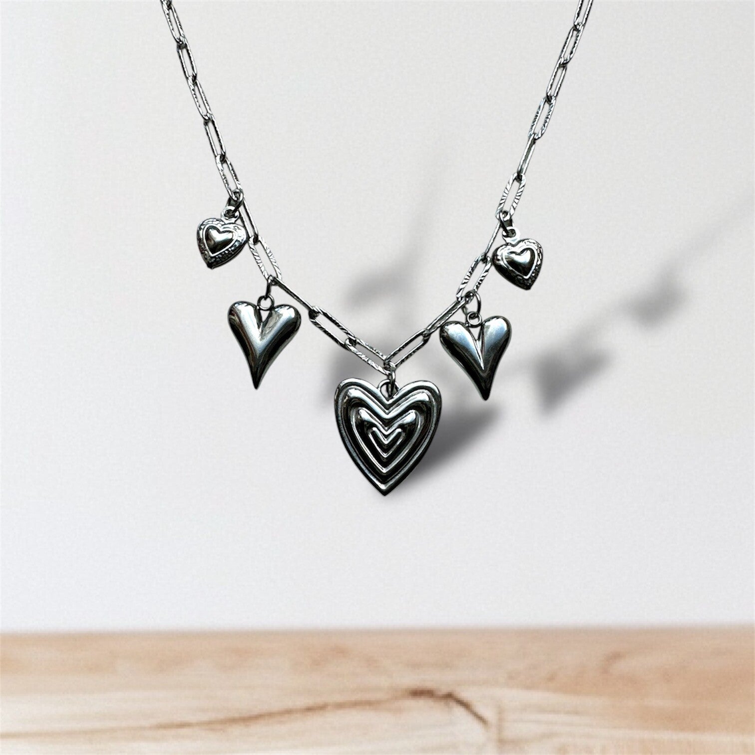 Amour bedelketting zilver