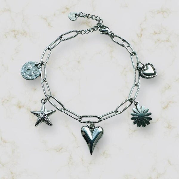 Schakelarmband met bedels