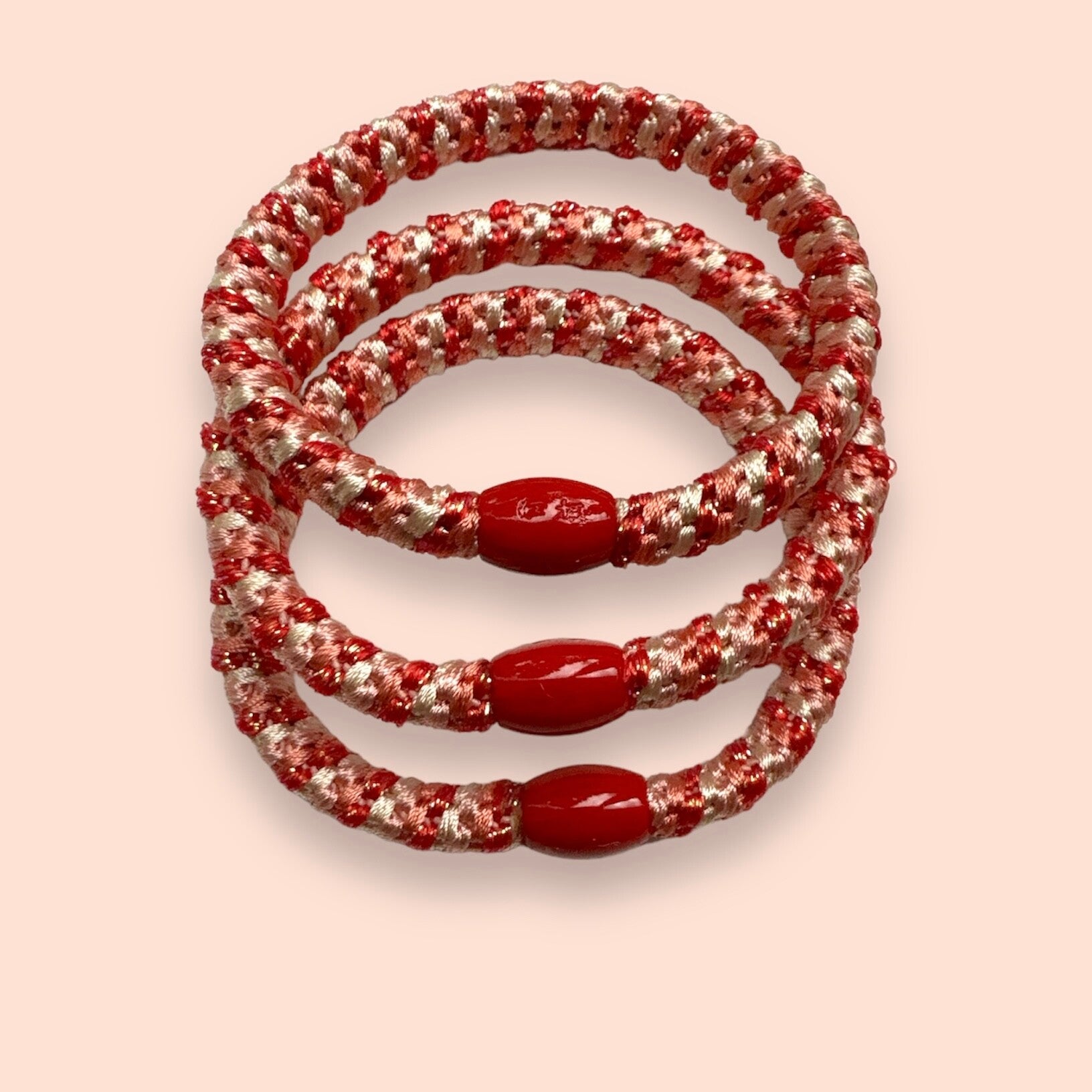 Haarelastiek rood-wit