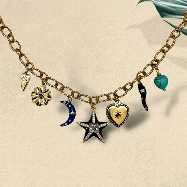 Star moon bedelketting