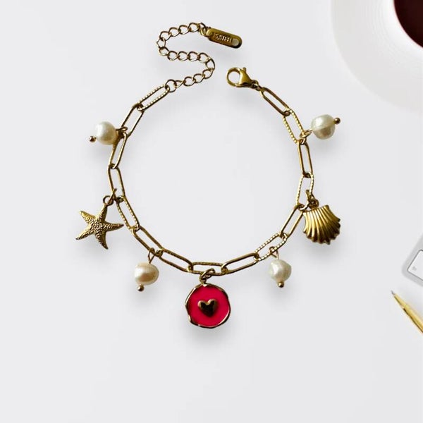 bedelarmband met parels