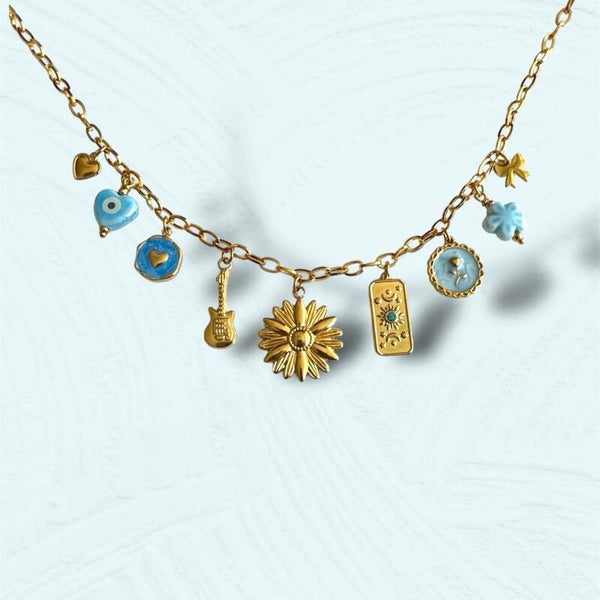Mix & match bedelketting blue
