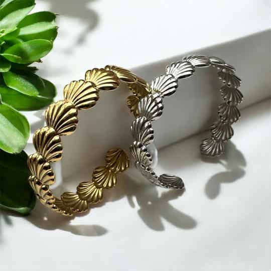 Statement Shell Bracelet rvs