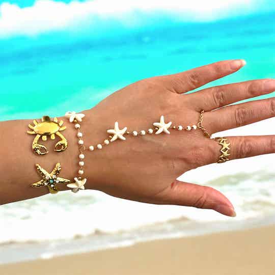 Zeester armband met ring