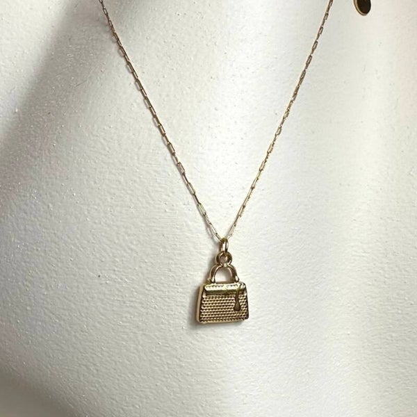 Initiaal ketting met handtasje