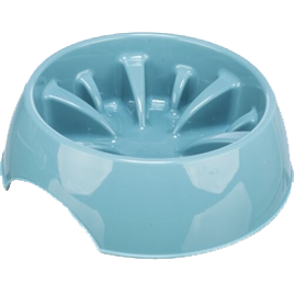 TRIXIE VOERBAK SLOWFEEDING BLAUW 20 CM 800 ML
