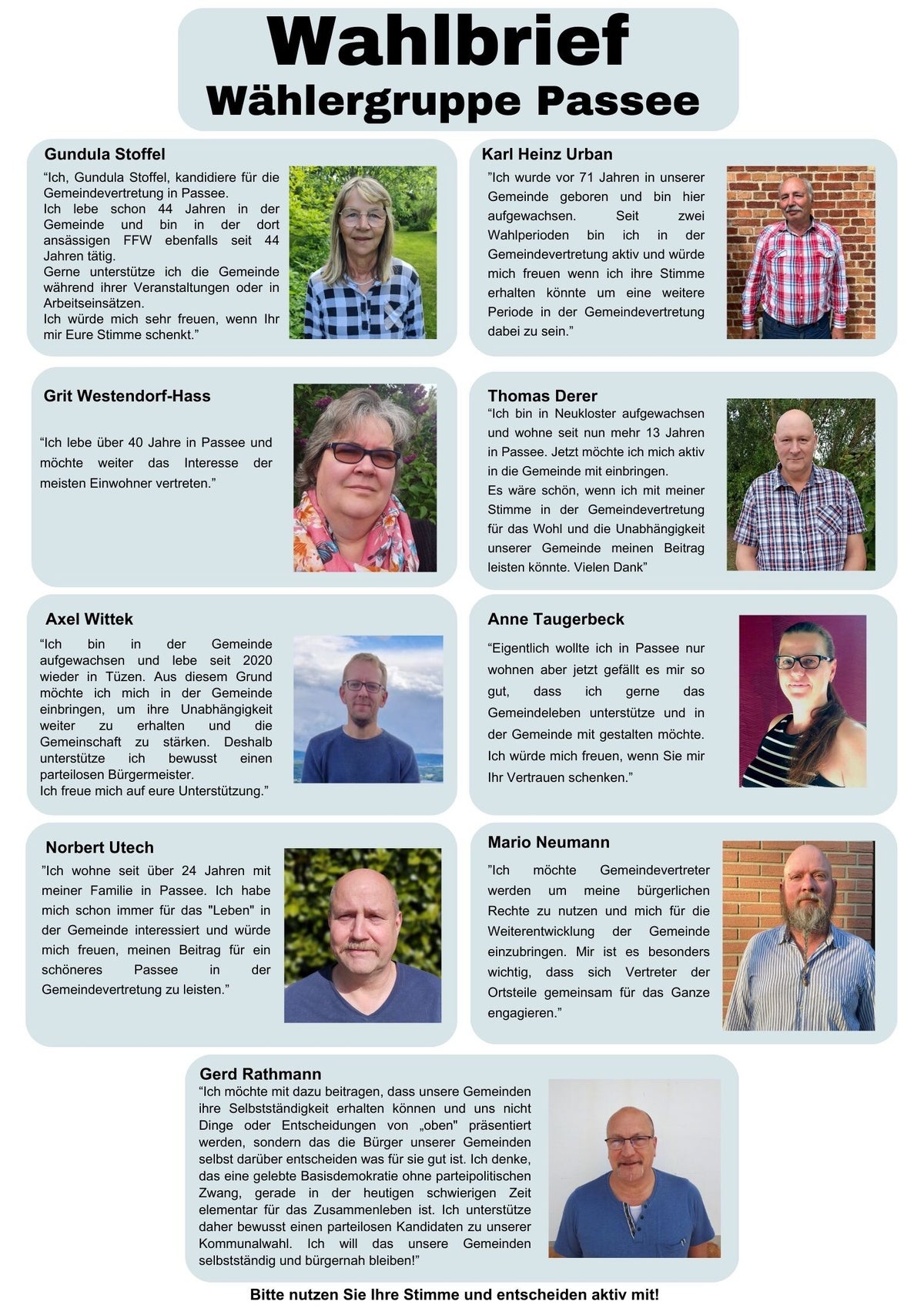 Wählergruppe Passee / Vielen Dank für Ihr Vertrauen | Stefan Grzesik