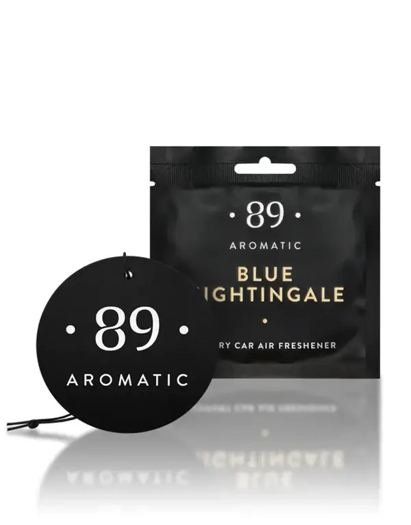 Papier Lufterfrischer zum Aufhängen Blue Nightingale-Himbeere, Vanille & Cashmeran