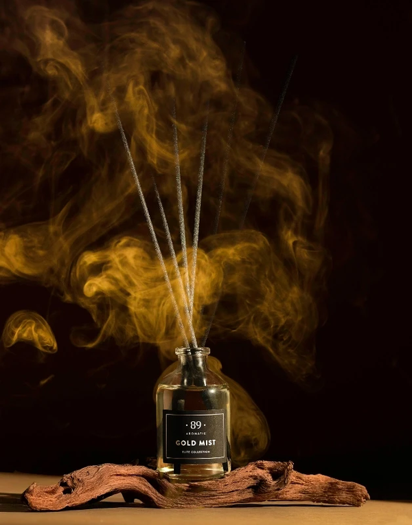 Stäbchendiffusor Gold Mist-Lavendel, Amber und Tonkabohne, 50 ml