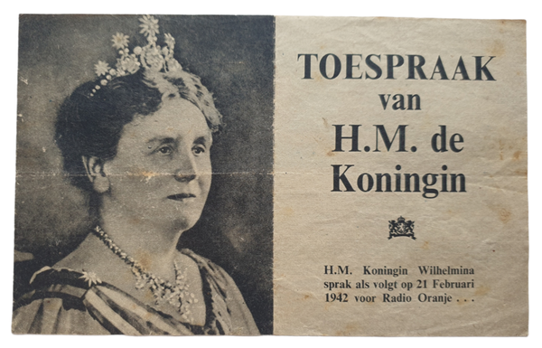 Leaflet H 7 ''Toespraak van H.M. de Koningin'' (1942)