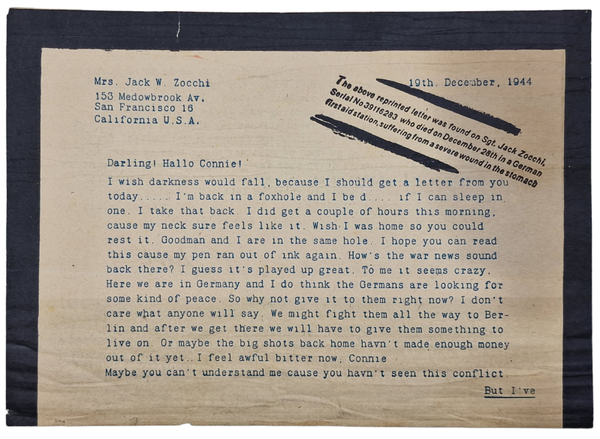 Original WW2 German Leaflet - Darling! Hallo Connie! (1944)