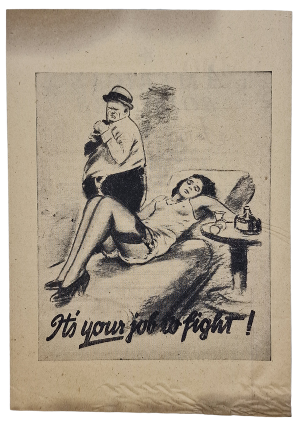 Original WW2 German Leaflet - A 129 It's your job to fight!