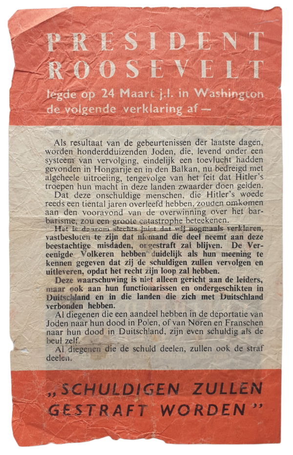 Leaflet USH 7 ''President Roosevelt''