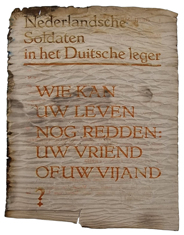 Original WW2 British Leaflet - ''Nederlandse soldaten in het Duitse leger!''